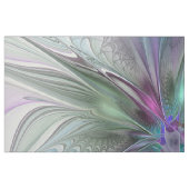 Farbenfrohe Fantasie Abstrakt Modernes Fraktal Blu Stoff (Fat Quarter (45,7 x 55,9 cm))