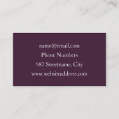 Farbenfrohe Fantasie Abstrakt Modernes Fraktal Blu Visitenkarte (Rückseite)