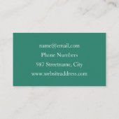 Farbenfrohe Fantasie Abstrakte Blume Fraktal Art Visitenkarte (Rückseite)