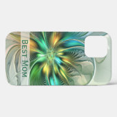Farbenfrohe Fantasie Abstrakte Blume Fraktal Beste Case-Mate iPhone Hülle (Rückseite (Horizontal))