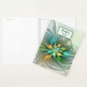 Farbenfrohe Fantasie Abstrakte Blume Fraktal Planer (Anzeige)