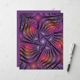 Farbenfrohe Fantasie Abstrakte Trippy Lila Fraktal