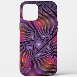Farbenfrohe Fantasie Abstrakte Trippy Lila Fraktal Case-Mate iPhone Hülle