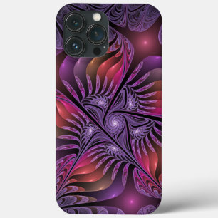 Farbenfrohe Fantasie Abstrakte Trippy Lila Fraktal Case-Mate iPhone Hülle