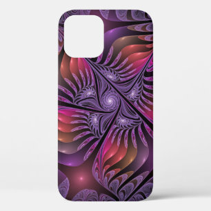 Farbenfrohe Fantasie Abstrakte Trippy Lila Fraktal Case-Mate iPhone Hülle