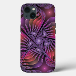 Farbenfrohe Fantasie Abstrakte Trippy Lila Fraktal Case-Mate iPhone Hülle