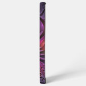 Farbenfrohe Fantasie Abstrakte Trippy Lila Fraktal Samsung Galaxy Hülle (Linke Seite)