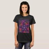 Farbenfrohe Fantasie Abstrakte Trippy Lila Fraktal T-Shirt (Vorne ganz)