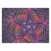 Farbenfrohe Fantasie Abstrakte Trippy Lila Fraktal Tischdecke (Vorderseite (Horizontal))