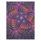 Farbenfrohe Fantasie Abstrakte Trippy Lila Fraktal Tischdecke (Vorderseite)