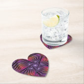 Farbenfrohe Fantasie Abstrakte Trippy Lila Fraktal Untersetzer (Vor Ort)