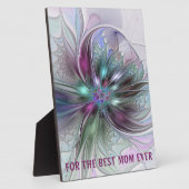 Farbenfrohe Fantasie Abstraktes Fraktal Blume Best Fotoplatte (Seite)