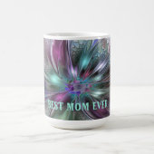 Farbenfrohe Fantasie Abstraktes Fraktal Blume Best Kaffeetasse (Mittel)