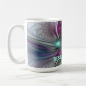 Farbenfrohe Fantasie Abstraktes Fraktal Blume Best Kaffeetasse (Links)