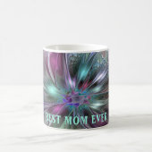 Farbenfrohe Fantasie Abstraktes Fraktal Blume Best Kaffeetasse (Mittel)