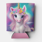 Farbenfrohe Fantasie Kawaii Unicorn Dosenkühler (Vorderseite)