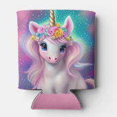 Farbenfrohe Fantasie Kawaii Unicorn Dosenkühler (Rückseite)