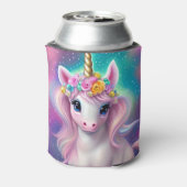 Farbenfrohe Fantasie Kawaii Unicorn Dosenkühler (Kanne Rückseite)