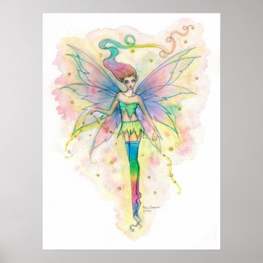 Farbenfrohe Fantasie Kunst, Dichtung und Musik Poster (Vorne)