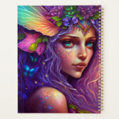 Farbenfrohe Fantasie Kunstplaner Planer (Rückseite)