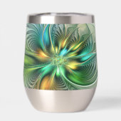 Farbenfrohe Fantasie Moderne Abstrakte Blume Frakt (Rückseite)