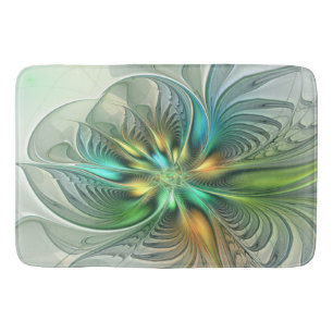 Farbenfrohe Fantasie Moderne Abstrakte Blume Frakt Badematte