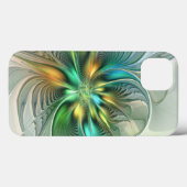 Farbenfrohe Fantasie Moderne Abstrakte Blume Frakt Case-Mate iPhone Hülle (Rückseite (Horizontal))