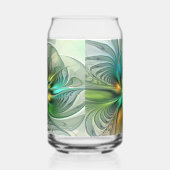 Farbenfrohe Fantasie Moderne Abstrakte Blume Frakt Dosenglas (Links)