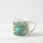 Farbenfrohe Fantasie Moderne Abstrakte Blume Frakt Espressotasse (Rechts)