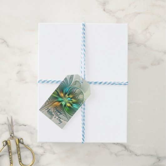 Farbenfrohe Fantasie Moderne Abstrakte Blume Frakt Geschenkanhänger (Mit Garn)