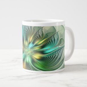 Farbenfrohe Fantasie Moderne Abstrakte Blume Frakt Jumbo-Tasse