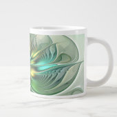 Farbenfrohe Fantasie Moderne Abstrakte Blume Frakt Jumbo-Tasse (Rechts)