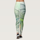Farbenfrohe Fantasie Moderne Abstrakte Blume Frakt Leggings (Rückseite)