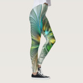 Farbenfrohe Fantasie Moderne Abstrakte Blume Frakt Leggings (Rechts)