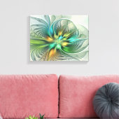 Farbenfrohe Fantasie Moderne Abstrakte Blume Frakt Leinwanddruck (Insitu (Wohnzimmer))