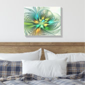 Farbenfrohe Fantasie Moderne Abstrakte Blume Frakt Leinwanddruck (Insitu (Schlafzimmer))