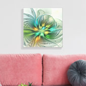 Farbenfrohe Fantasie Moderne Abstrakte Blume Frakt Leinwanddruck (Insitu (Wohnzimmer))