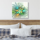Farbenfrohe Fantasie Moderne Abstrakte Blume Frakt Leinwanddruck (Insitu (Schlafzimmer))
