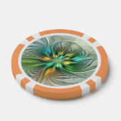 Farbenfrohe Fantasie Moderne Abstrakte Blume Frakt Pokerchips (Einzeln)