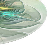 Farbenfrohe Fantasie Moderne Abstrakte Blume Frakt Schneidebrett (Ecke)