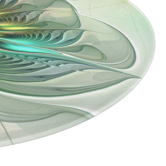 Farbenfrohe Fantasie Moderne Abstrakte Blume Frakt Schneidebrett (Ecke)