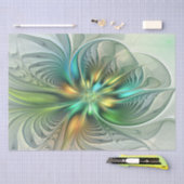 Farbenfrohe Fantasie Moderne Abstrakte Blume Frakt Seidenpapier (Handwerk)