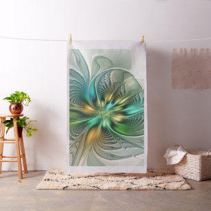 Farbenfrohe Fantasie Moderne Abstrakte Blume Frakt Stoff