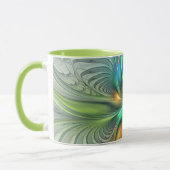 Farbenfrohe Fantasie Moderne Abstrakte Blume Frakt Tasse (Links)