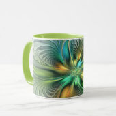 Farbenfrohe Fantasie Moderne Abstrakte Blume Frakt Tasse (Vorderseite Links)