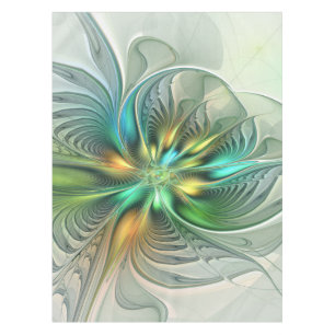 Farbenfrohe Fantasie Moderne Abstrakte Blume Frakt Tischdecke