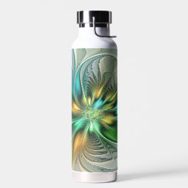 Farbenfrohe Fantasie Moderne Abstrakte Blume Frakt Trinkflasche