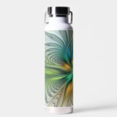 Farbenfrohe Fantasie Moderne Abstrakte Blume Frakt Trinkflasche (Vorne)