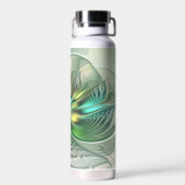 Farbenfrohe Fantasie Moderne Abstrakte Blume Frakt Trinkflasche (Rückseite)