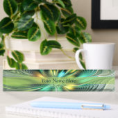 Farbenfrohe Fantasie Moderne Abstrakte Blume Namensplakette